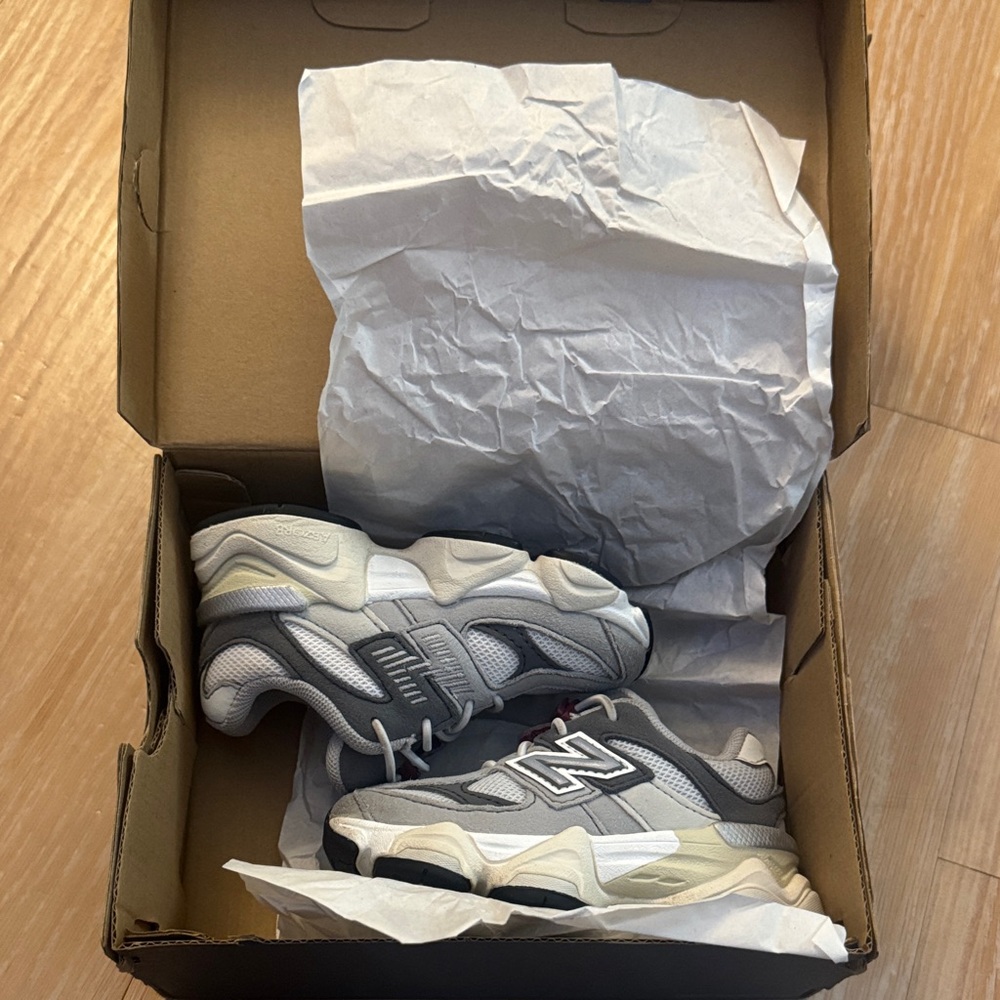New Balance Gray and Cream Athletic Shoes